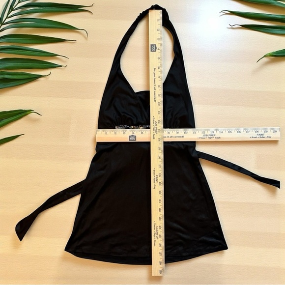 Y2K Vintage GUESS Jeans Black Halter Top – Sequin Beaded Partywear – XS - Picture 3 of 8